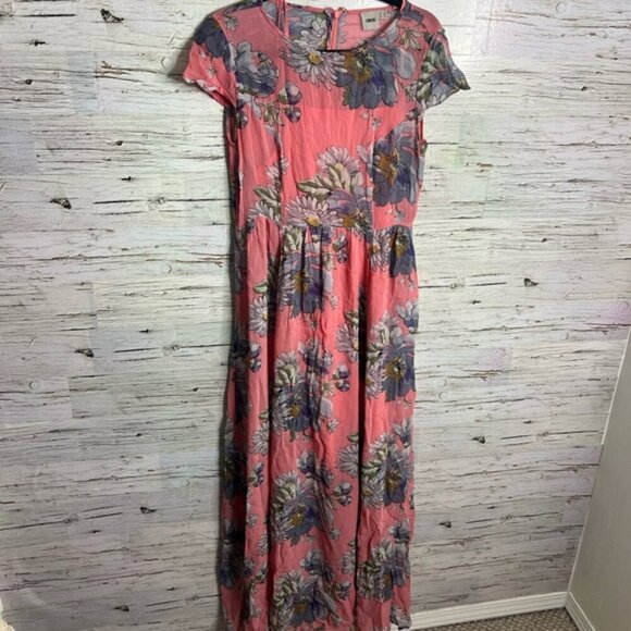 ASOS pink maxi floral dress size 8 - Picture 1 of 8
